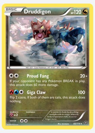 Druddigon — catalogusbeeld