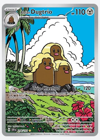 Alolan Dugtrio — catalogusbeeld