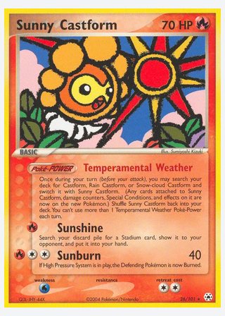 Sunny Castform — catalogusbeeld