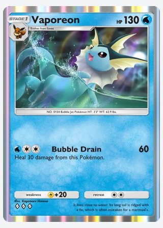 Vaporeon — catalogusbeeld