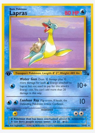 Lapras — catalogusbeeld