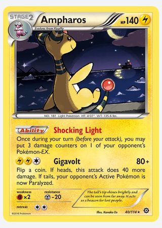 Ampharos — catalogusbeeld