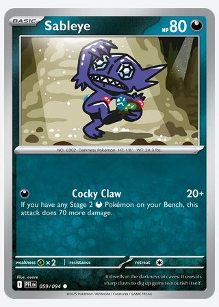 Sableye — catalogusbeeld