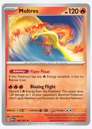 Moltres — catalogusbeeld