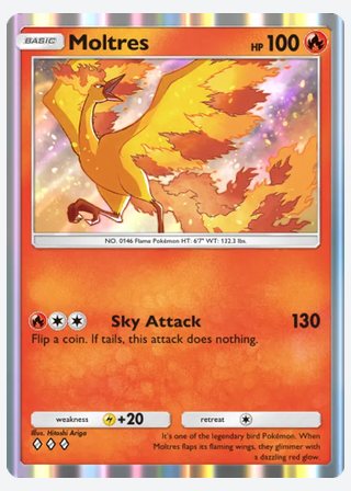 Moltres — catalogusbeeld