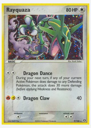 Rayquaza — catalogusbeeld