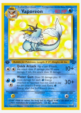 Vaporeon — catalogusbeeld