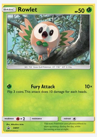 Rowlet — catalogusbeeld