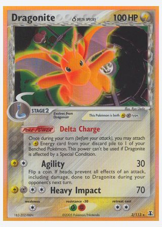 Dragonite δ — catalogusbeeld
