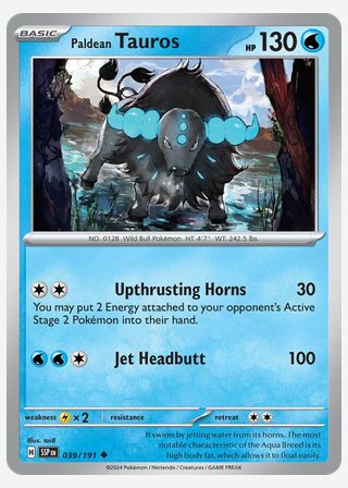 Paldean Tauros — catalogusbeeld