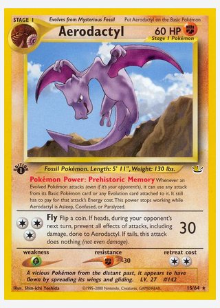 Aerodactyl — catalogusbeeld