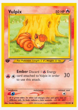 Vulpix — catalogusbeeld