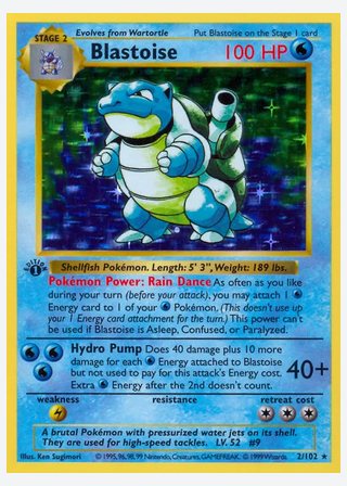 Blastoise — catalogusbeeld