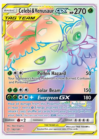 Celebi & Venusaur GX — catalogusbeeld