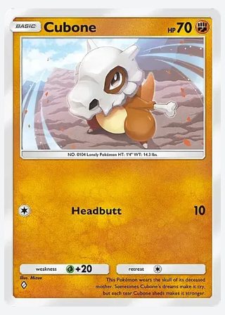Cubone — catalogusbeeld