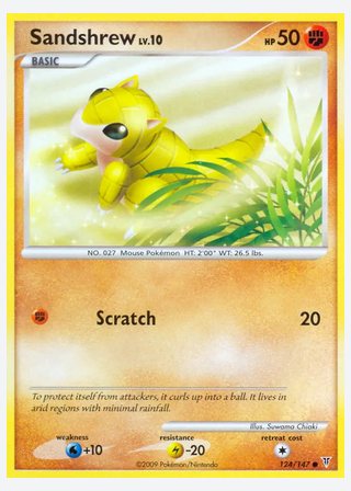 Sandshrew — catalogusbeeld