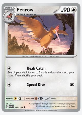 Fearow — catalogusbeeld