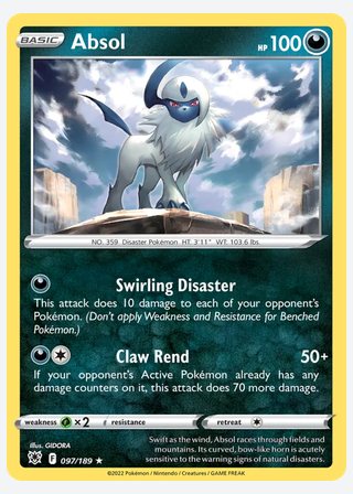 Absol — catalogusbeeld