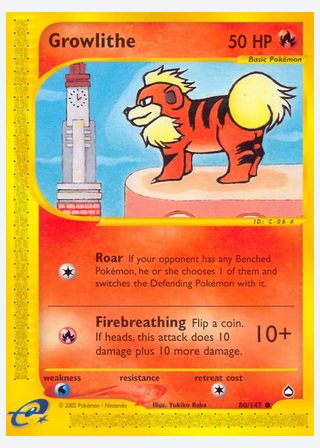 Growlithe — catalogusbeeld