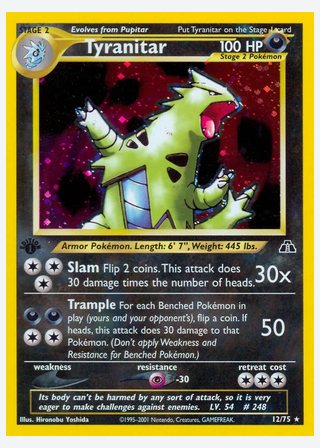 Tyranitar — catalogusbeeld