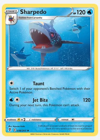 Sharpedo — catalogusbeeld