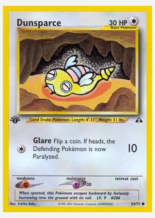 Dunsparce — catalogusbeeld