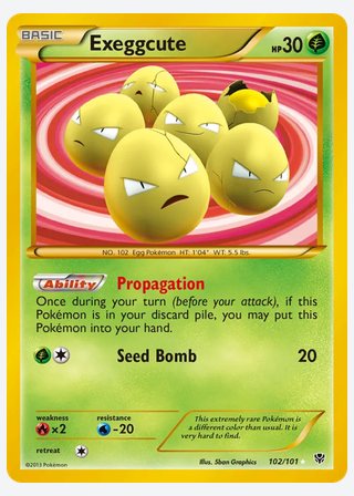 Exeggcute — catalogusbeeld
