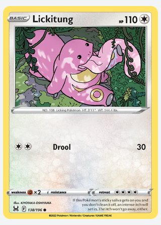 Lickitung — catalogusbeeld