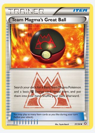 Team Magma's Great Ball — catalogusbeeld