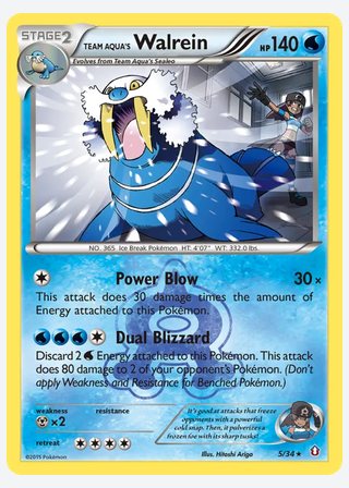 Team Aqua's Walrein — catalogusbeeld