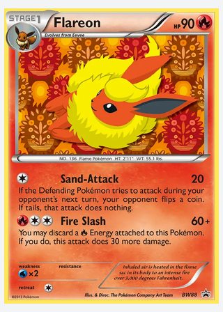 Flareon — catalogusbeeld