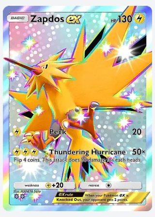 Zapdos ex — catalogusbeeld