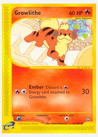 Growlithe — catalogusbeeld