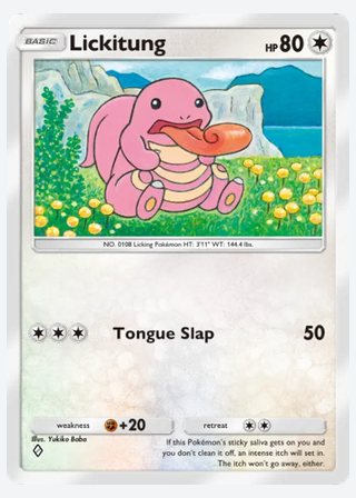 Lickitung — catalogusbeeld