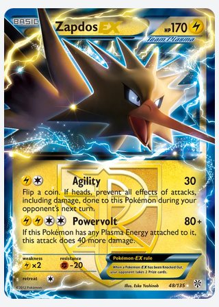 Zapdos-EX — catalogusbeeld