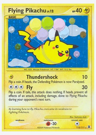 Flying Pikachu — catalogusbeeld