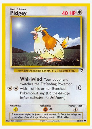 Pidgey — catalogusbeeld