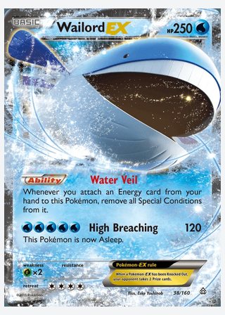 Wailord EX — catalogusbeeld