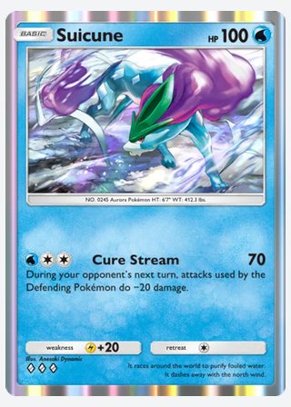Suicune — catalogusbeeld