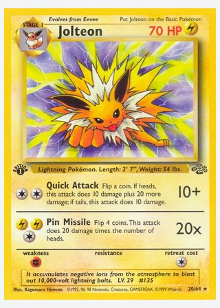 Jolteon — catalogusbeeld