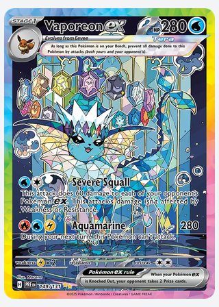 Vaporeon ex — catalogusbeeld