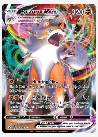 Lycanroc VMAX — catalogusbeeld