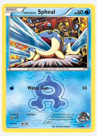 Team Aqua's Spheal — catalogusbeeld
