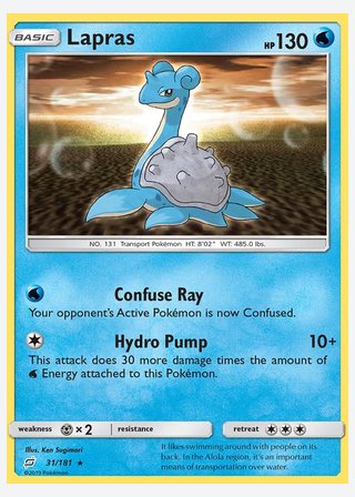 Lapras — catalogusbeeld