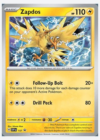 Zapdos — catalogusbeeld