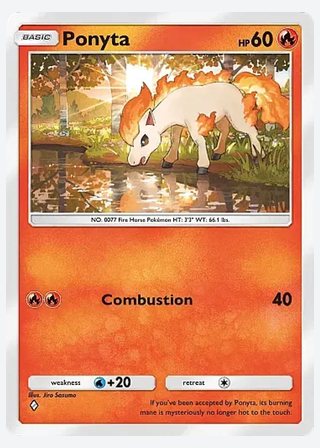 Ponyta — catalogusbeeld