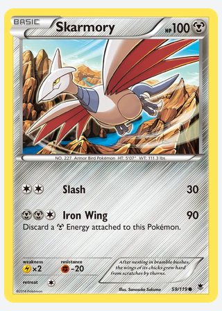 Skarmory — catalogusbeeld