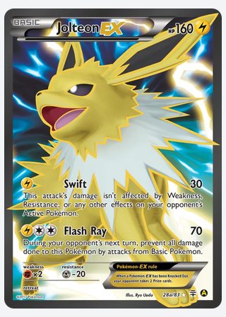 Jolteon EX — catalogusbeeld