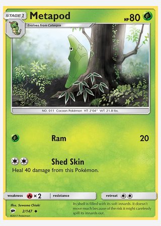 Metapod — catalogusbeeld
