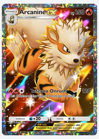 Arcanine ex — catalogusbeeld